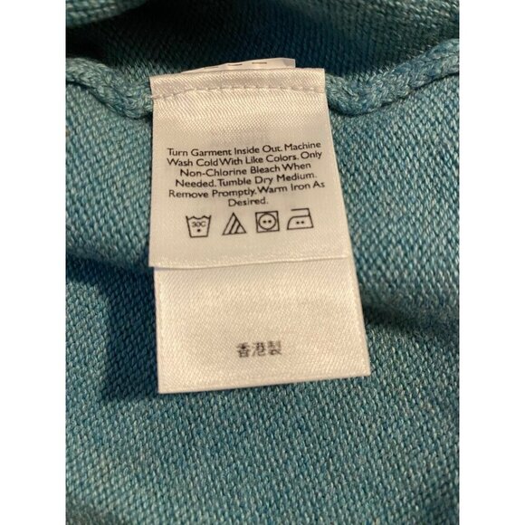 Eddie Bauer Outdoor Outfitter Sweater Women L V-Neck Long Sleeve Blue Top Casual - Picture 4 of 9